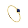 Anillo Zoe Lapislázuli Plata Dorada