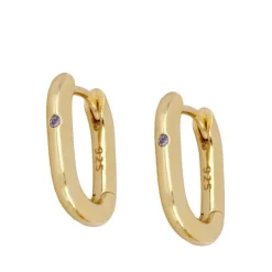 Aros Arella Lila Plata Dorada