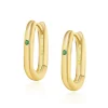 Aros Arella Verde Plata Dorada