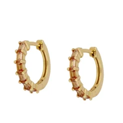 Aros Astrid Champagne Plata Dorada