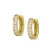 Aros Big Acra Circonitas Plata Dorada