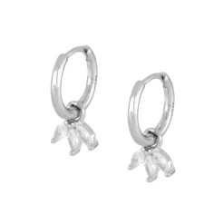 Aros Casmir White Plata