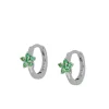 Aros Cleo Green Plata