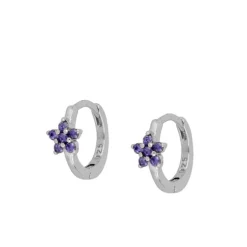 Aros Cleo Lila Plata