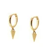 Aros Cone Plata Dorada