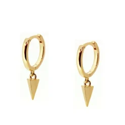 Aros Cone Plata Dorada