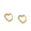 Aros Corazón 12mm Plata Dorada