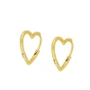 Aros Corazón 16mm Plata Dorada