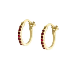 Aros Danae 10mm Rubí 0,172ct Oro 18K