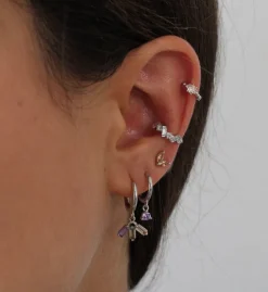 Aros Dunia Lila Plata