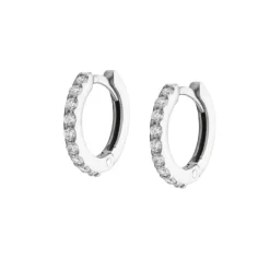 Aros Dunia 12mm Oro Blanco 18K