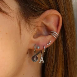 Aros Letter Me Plata