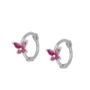Aros Marilia Fucsia Plata