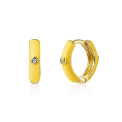 Aros Muffin Amarillo Plata Dorada