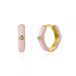 Aros Muffin Rosa Plata Dorada