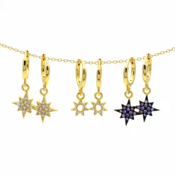 Aros Polaris Plata Dorada
