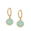 Aros Smiley Turquesa Plata Dorada