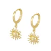 Aros Sol Plata Dorada