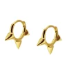 Aros Spike Plata Dorada