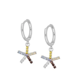 Aros Star Multicolor Plata
