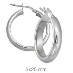 Aros Tebas 25mm Plata