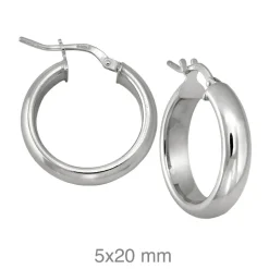 Aros Tebas 20mm Plata