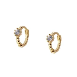 Aros Vani Circonita Plata Dorada