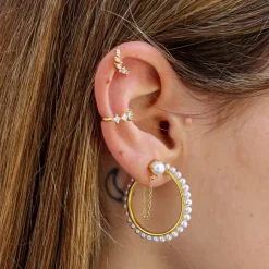 Aros Zoe Plata Dorada