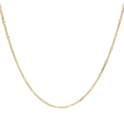 Cadena Barbada Tallada 45cm Oro 18K