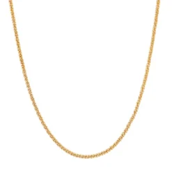 Cadena Diamantada Plata Dorada