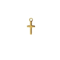 Charm Cruz Plata Dorada