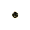Charm Guiño Black Plata Dorada