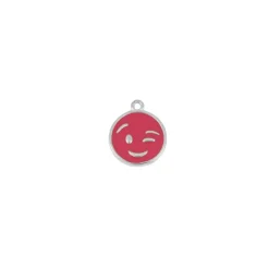 Charm Guiño Fucsia Plata
