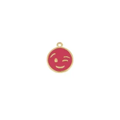 Charm Guiño Fucsia Plata Dorada