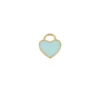 Charm Heart Turquesa Plata Dorada