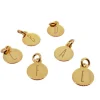 Charm Medal Letter Plata Dorada