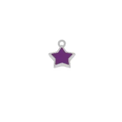 Charm Star Lila Plata