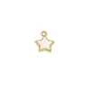 Charm Star White Plata Dorada