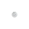 Colgante Chatón Seda Circonita Oro Blanco 18K