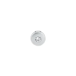 Colgante Chatón Seda Circonita Oro Blanco 18K