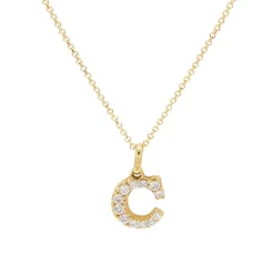 Colgante Letra Circonita Oro 18K