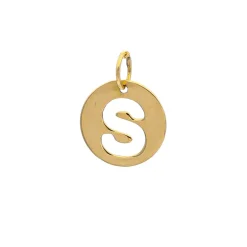 Colgante Medal Letter Oro 18K