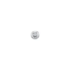 Colgante Mini Chatón Circonita Oro Blanco 18K