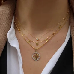 Colgante Árbol de la Vida Color Oro 18K