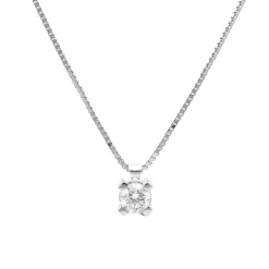 Collar Claw Diamante G-VS Oro Blanco 18K