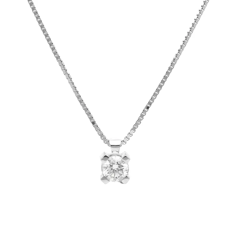 Collar Claw Diamante G-VS Oro Blanco 18K