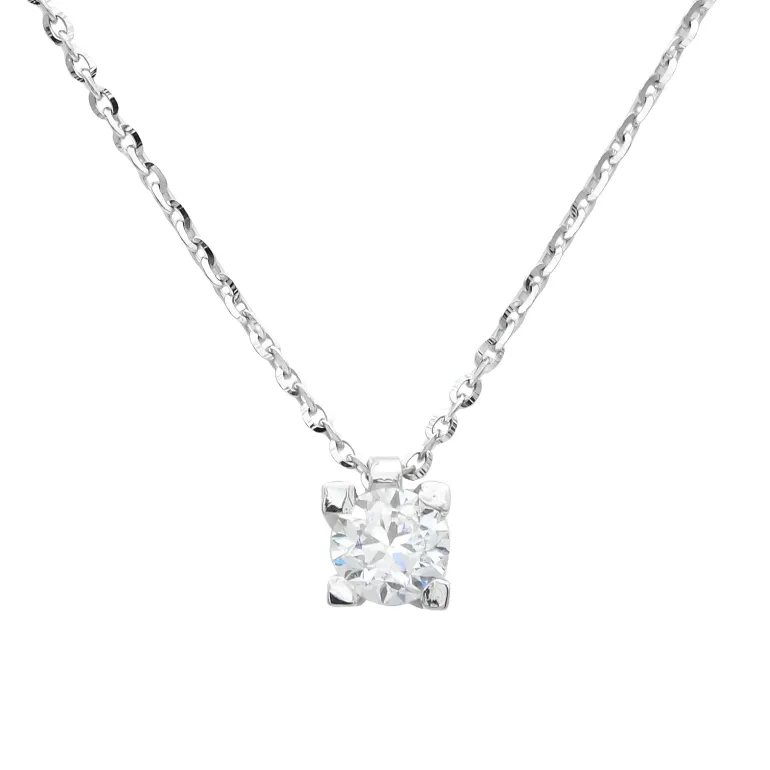 Collar Donna Diamante 0,50ct G-VS Oro Blanco 18K