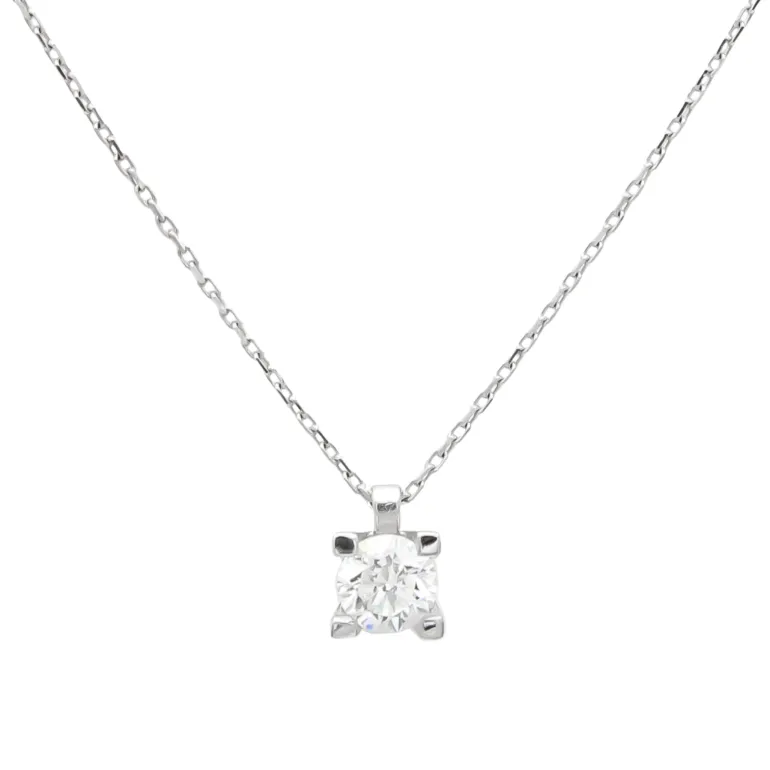 Collar Donna Diamante 0,20ct G-SI Oro Blanco 18K