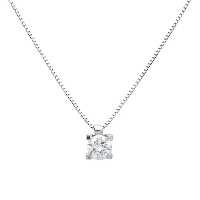 Collar Donna Diamante 0,30ct E-VS1 GIA Oro Blanco 18K