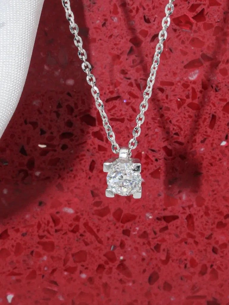 Collar Donna Diamante 0,50ct G-VS Oro Blanco 18K